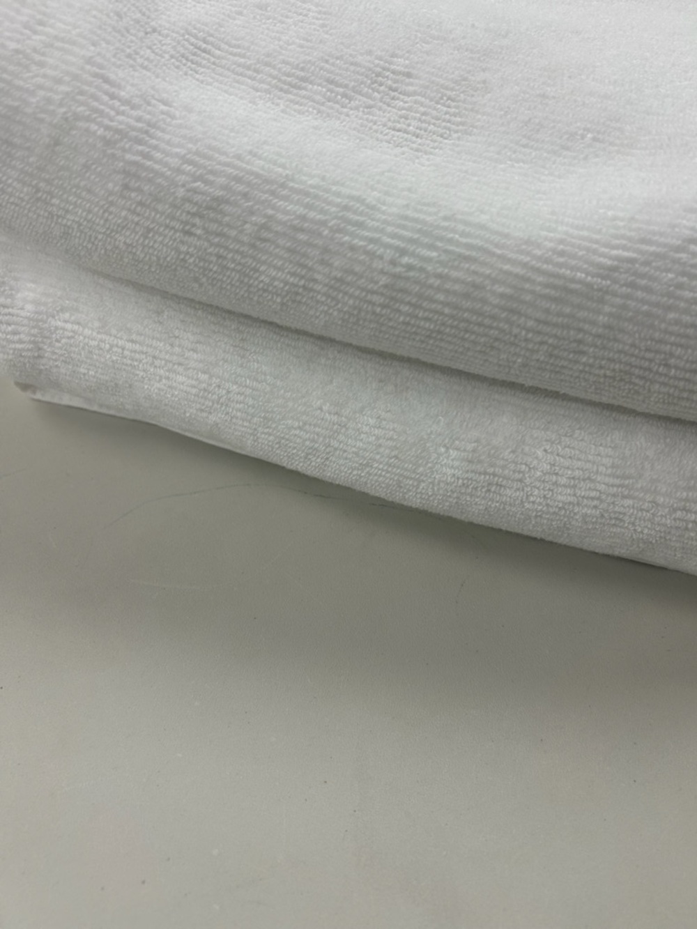 QUINCE Turkish Ribbed Quick Dry Bath Towels White 7566 - Picture 4 of 9